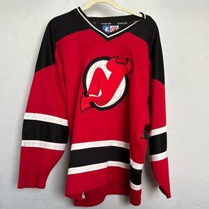 Starter Red and Black Devils Jersey